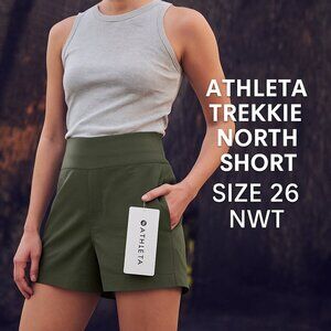 Athleta Trekkie North Short Olive Green Size 26 NWT XXL-XXXL